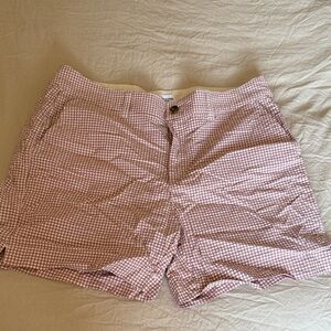 Everyday high rise pink gingham shorts